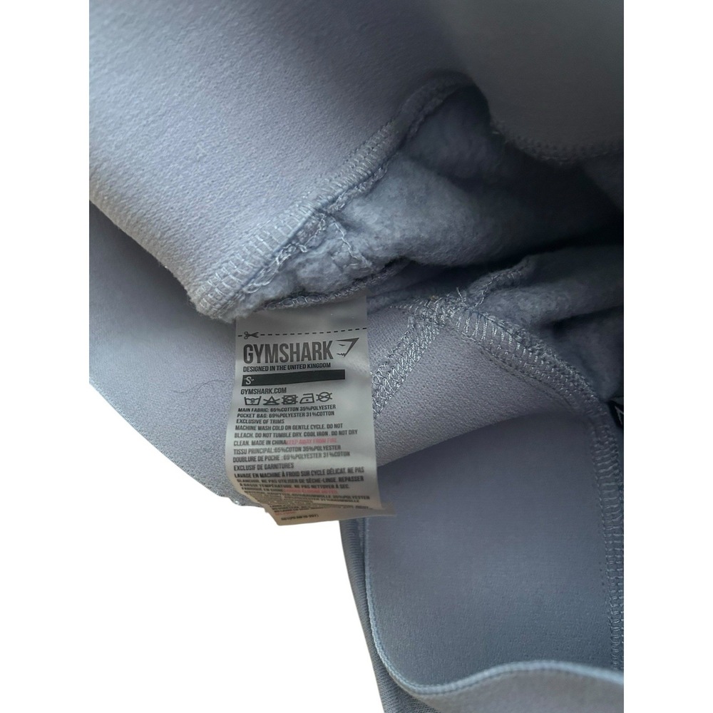 GymShark Womens Legacy Slate Blue Fleece Sweat Shorts Logo Size Small - Picture 5 of 7